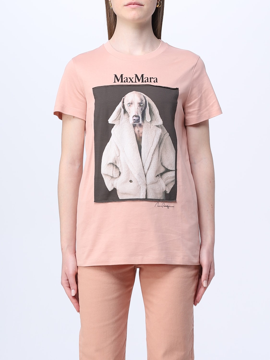 MAX MARA: t-shirt for woman - Pink | Max Mara t-shirt 2319460339600 ...