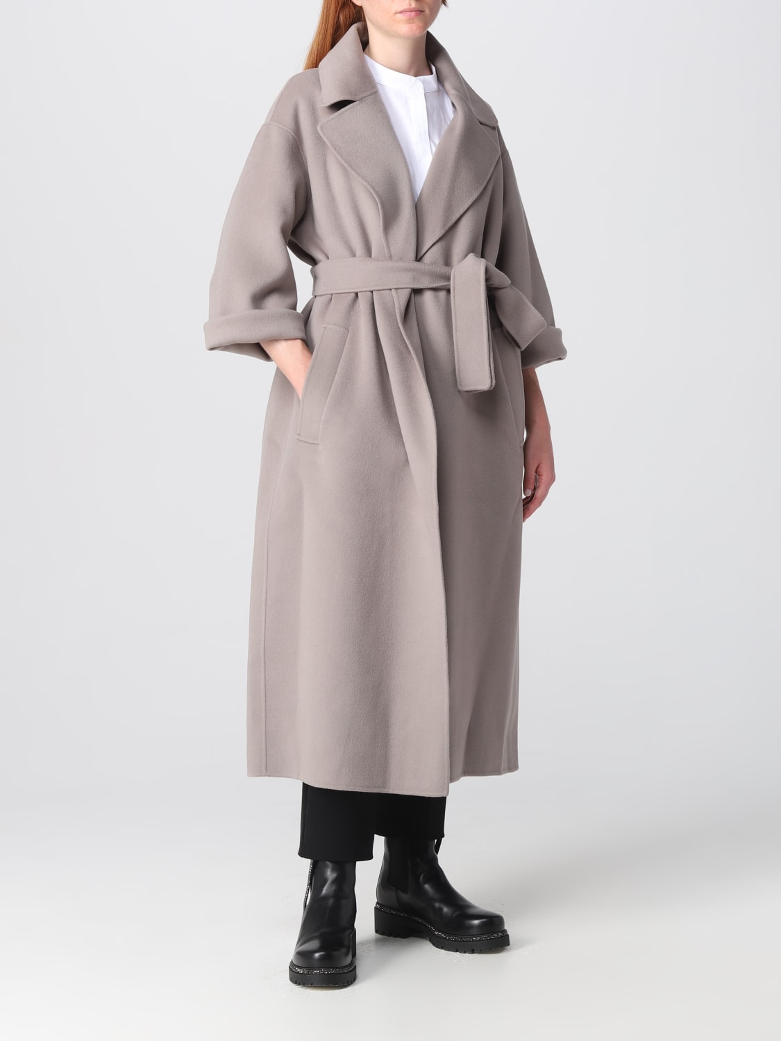 'S MAX MARA: S Max Mara Venice coat in wool - Grey | 'S Max Mara coat ...