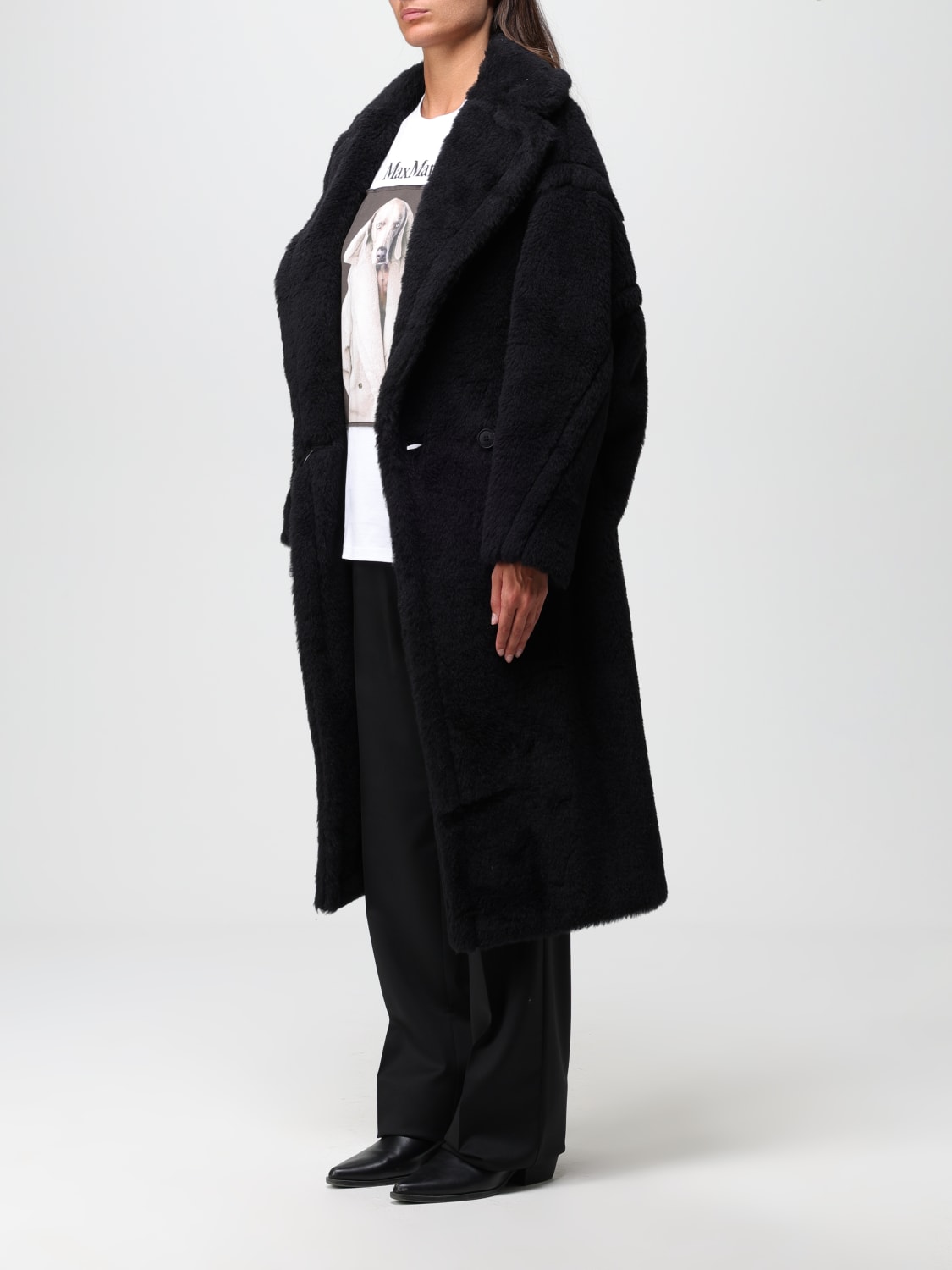 MAX MARA: women's coat - Black | Max Mara coat 2310160133600 online at ...
