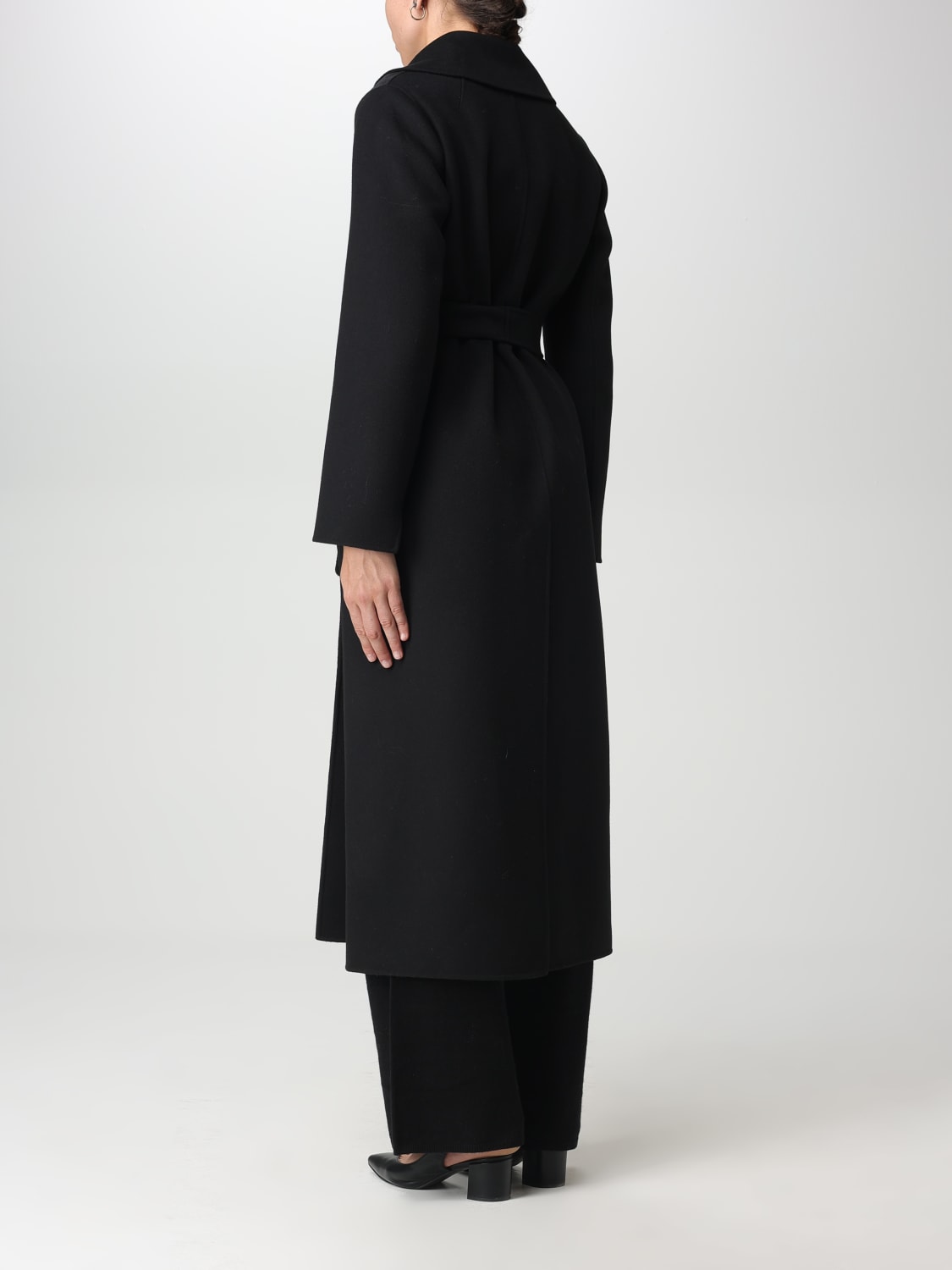 S MAX MARA: Poldo coat in virgin wool - Black | S Max Mara coat ...