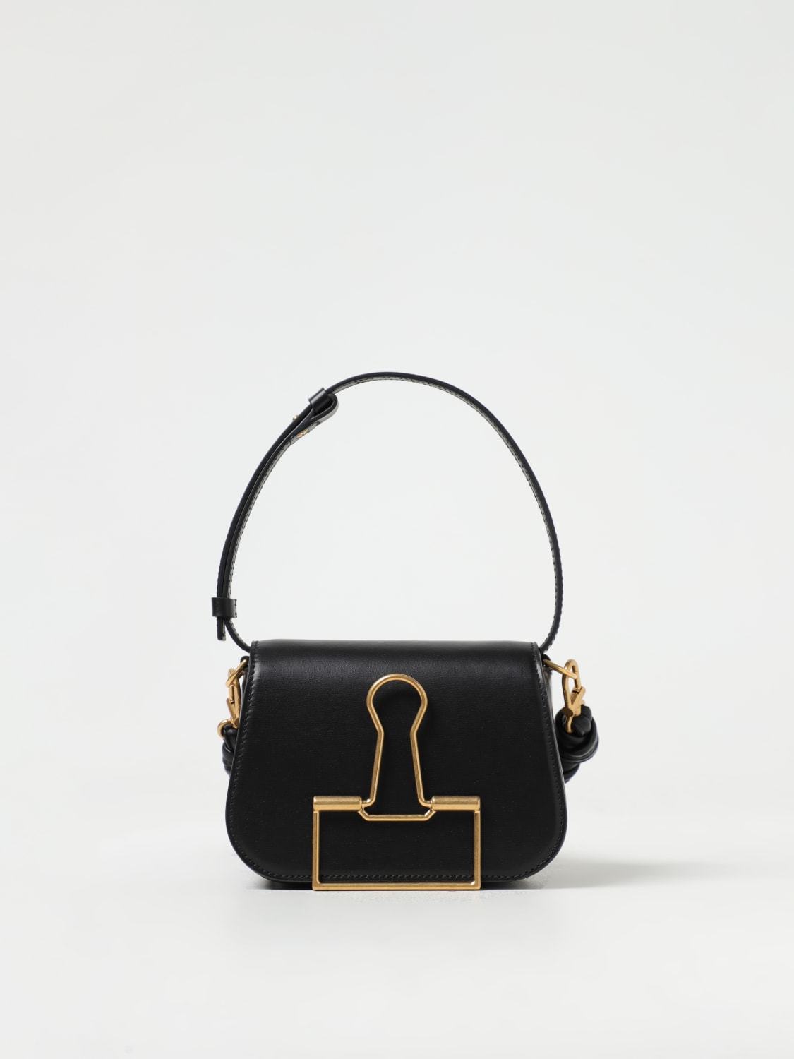 OFF-WHITE: Binder leather bag - Black  Off-White mini bag OWNN134F23LEA001  online at