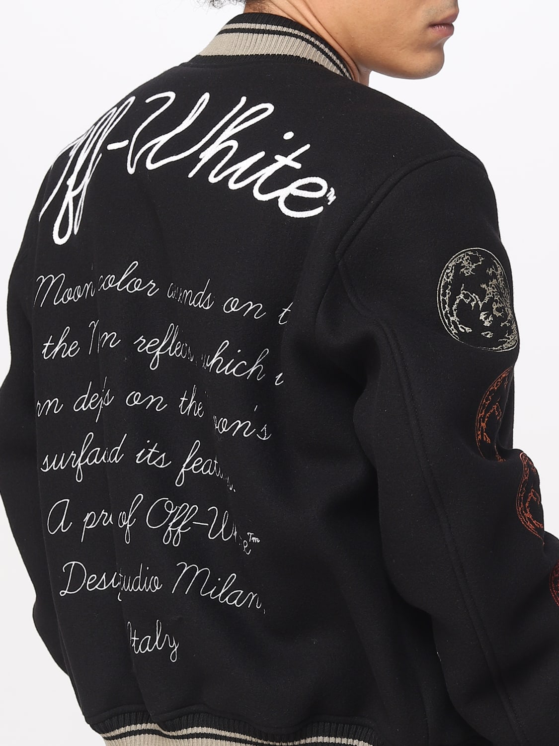 OFF-WHITE: jacket for man - Black | Off-White jacket OMEH053F23FAB002 ...