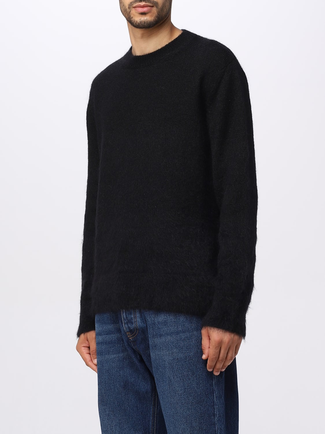OFF-WHITE: sweater for man - Black | Off-White sweater OMHE170F23KNI001 ...
