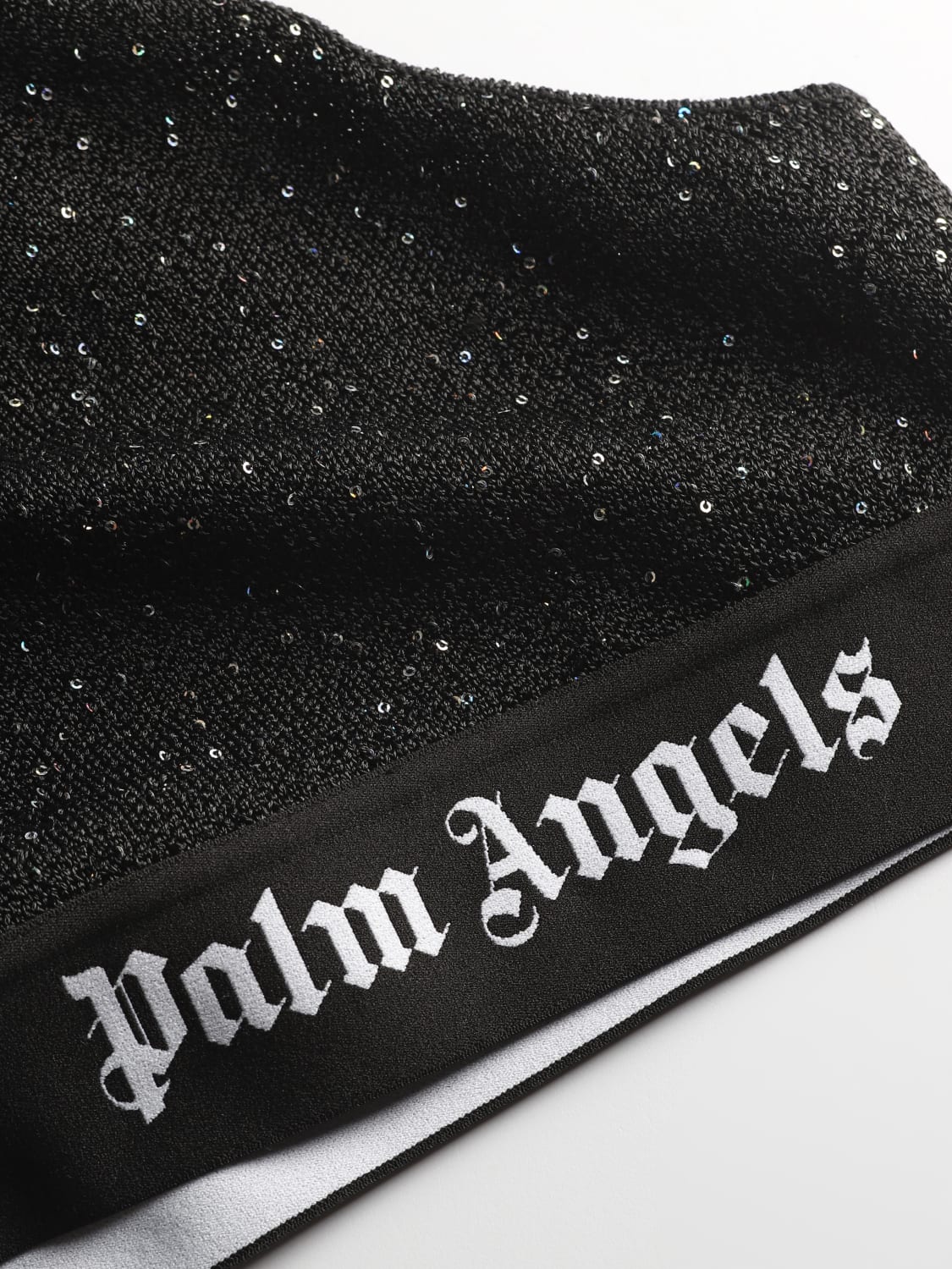 PALM ANGELS: top for women - Black | Palm Angels top PWHT001E23KNI001 ...