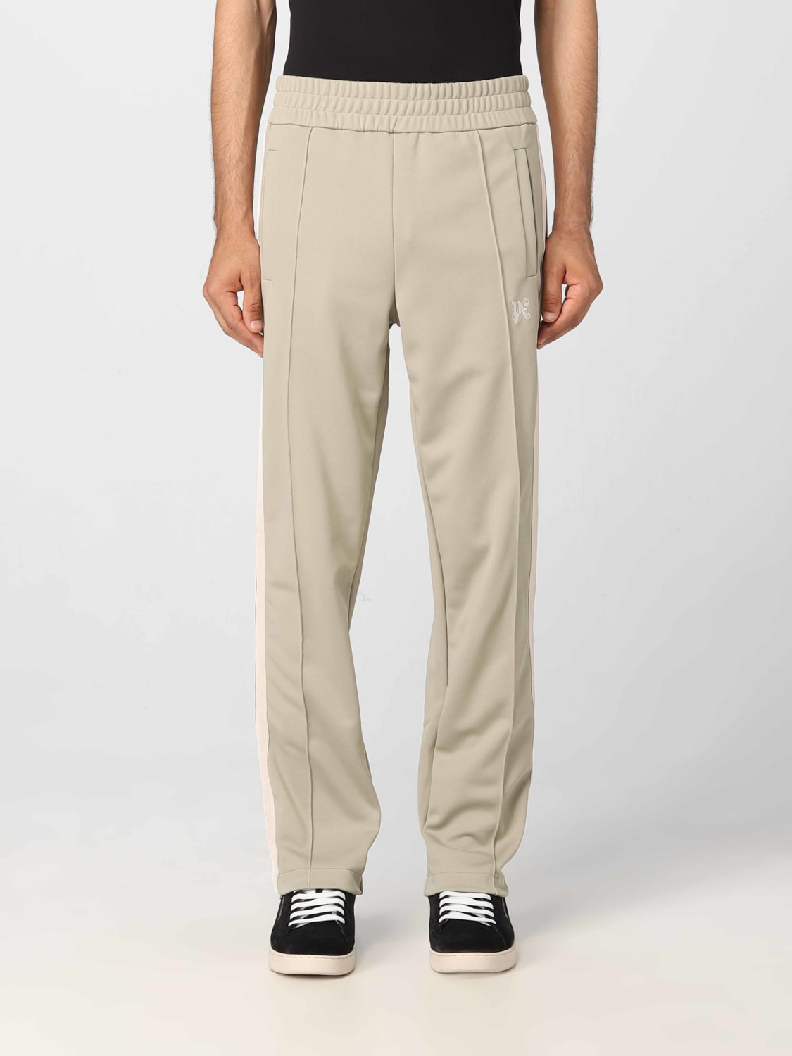 PALM ANGELS: jogger trousers in stretch technical fabric - Grey | Palm ...