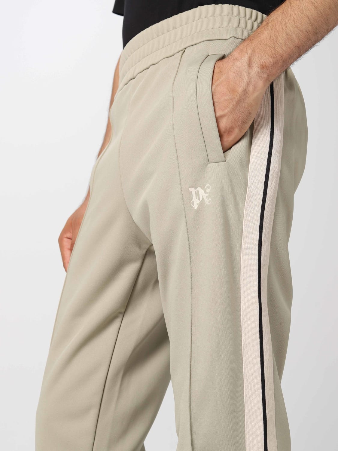 PALM ANGELS: jogger trousers in stretch technical fabric - Grey | Palm ...