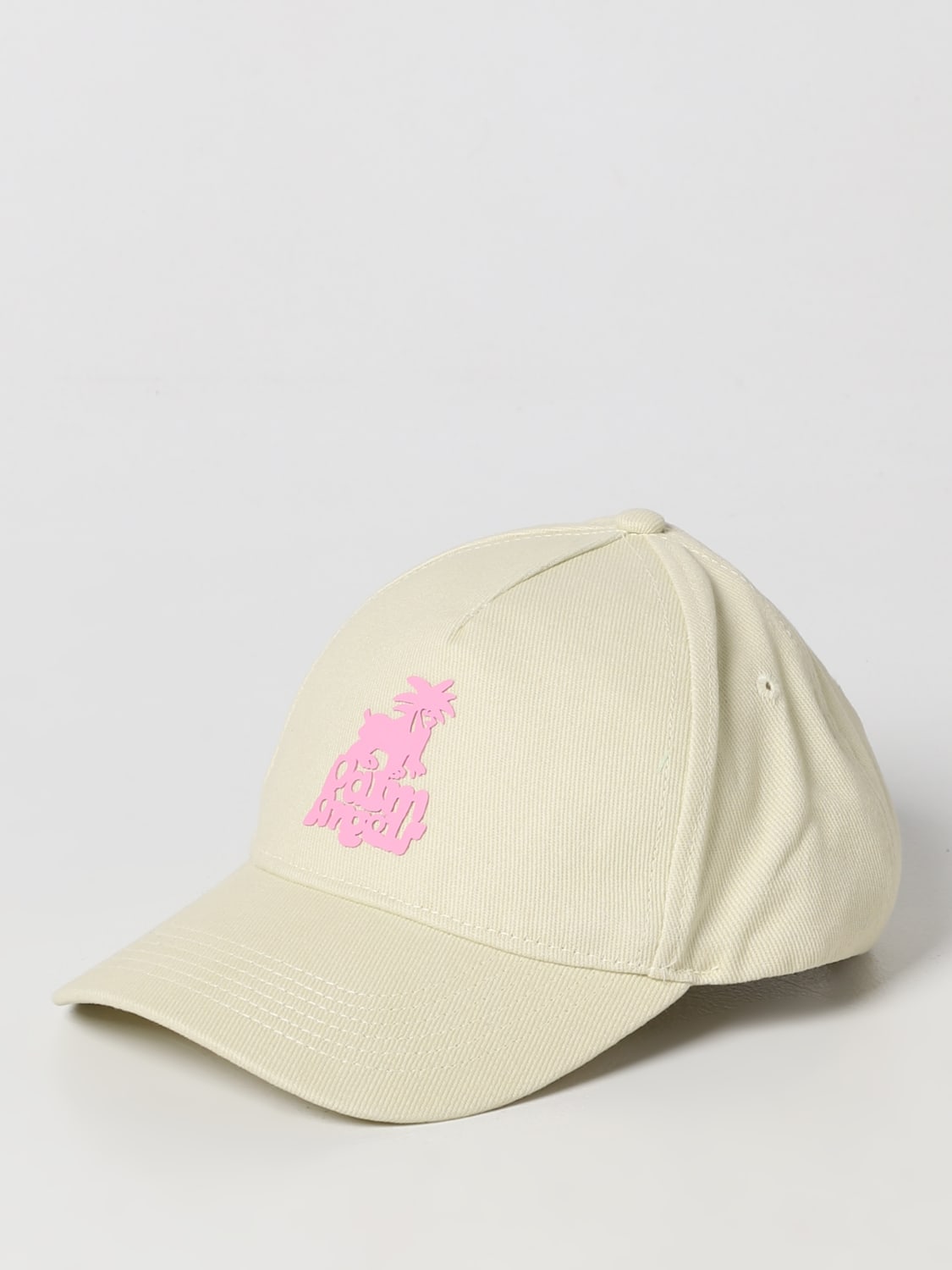 PALM ANGELS: hat in cotton blend - Yellow Cream | Palm Angels hat ...