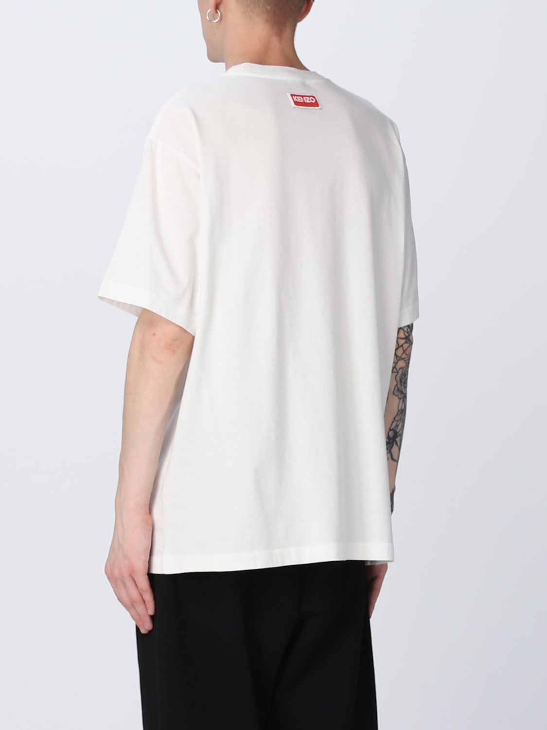 KENZO: cotton t-shirt - White  Kenzo t-shirt FD65TS1114SG online at