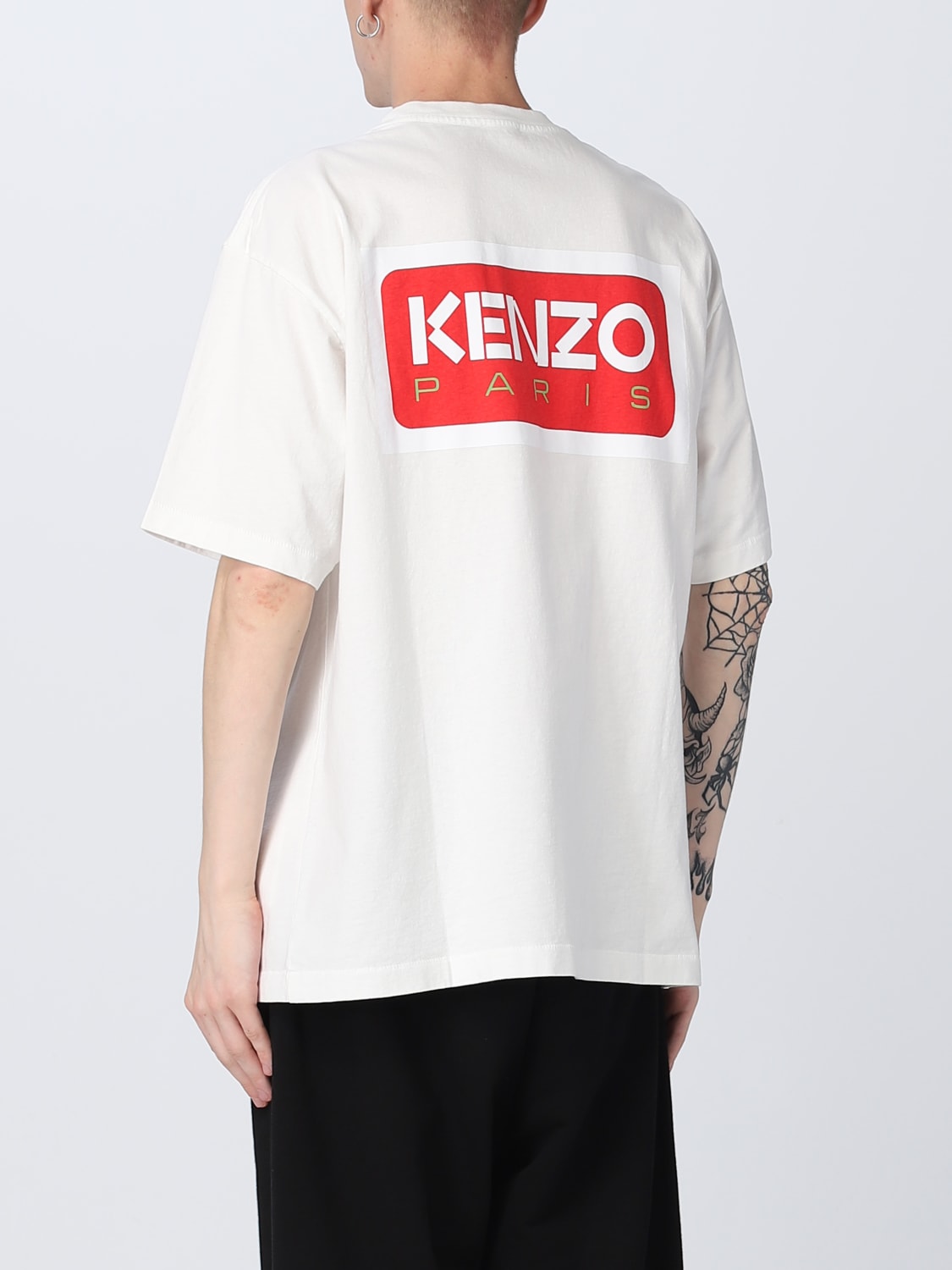 KENZO: cotton t-shirt - White  Kenzo t-shirt FD65TS1114SG online at