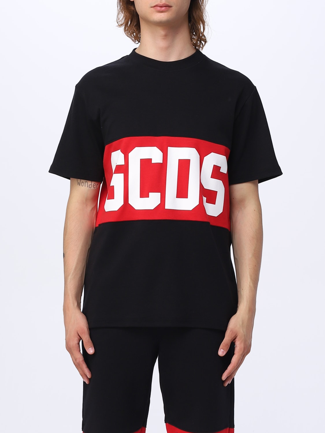 GCDS: t-shirt for man - Black | Gcds t-shirt CC94M130146 online on ...
