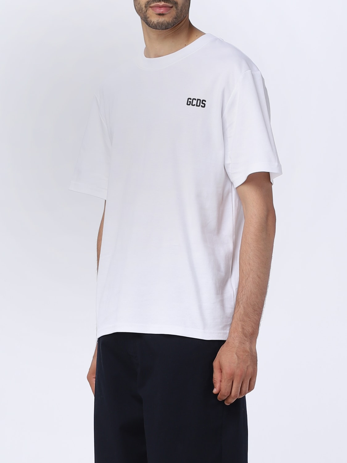 GCDS: t-shirt for man - White | Gcds t-shirt FW23M130117 online on ...