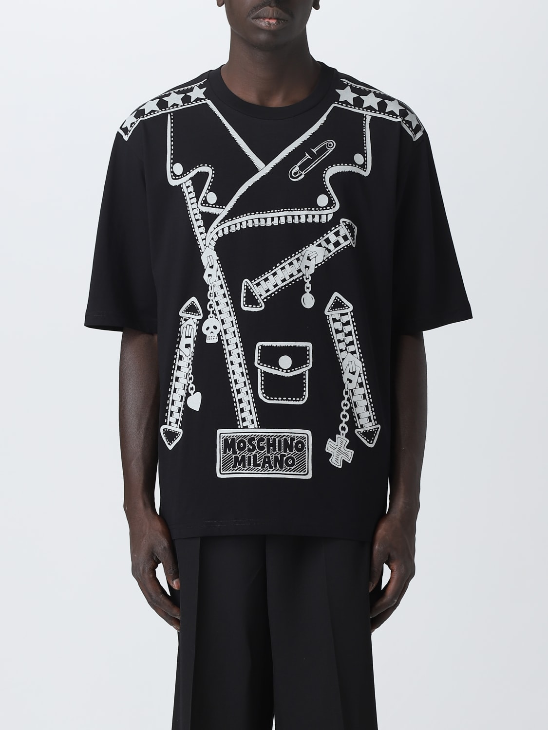 MOSCHINO COUTURE: T-shirt homme - Noir | T-Shirt Moschino Couture ...