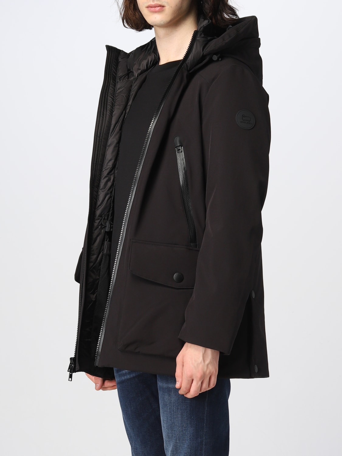 WOOLRICH: jacket for man - Black | Woolrich jacket CFWOOU0859MRUT3496 ...