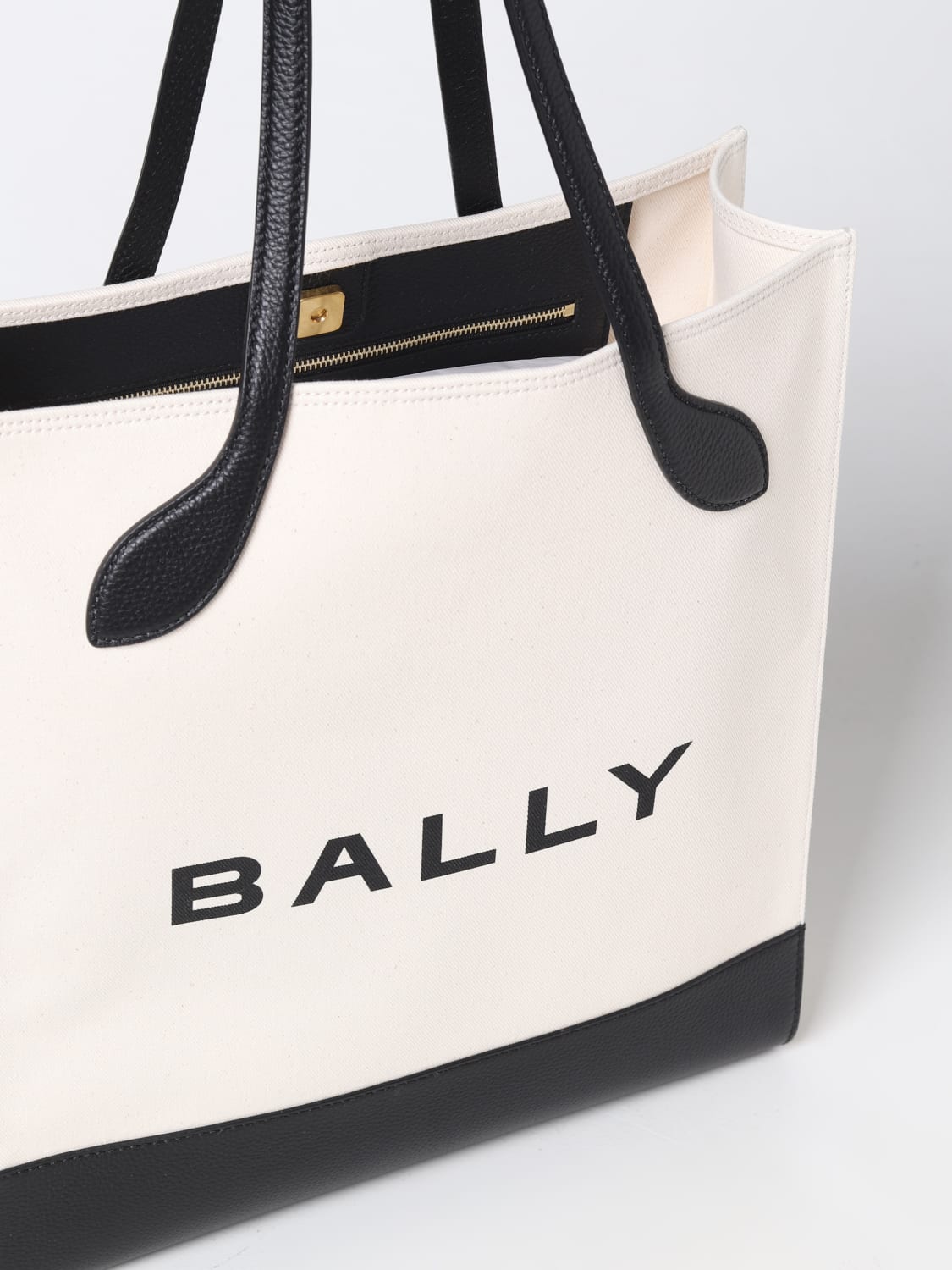 BALLY: tote bags for woman - Beige | Bally tote bags WAE02WCV034 online ...