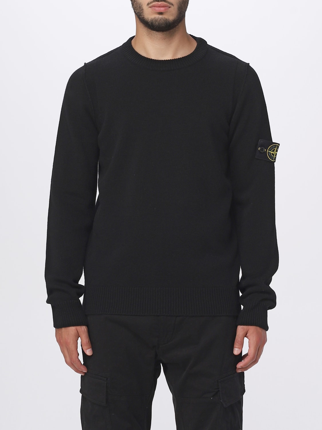 STONE ISLAND: sweater for man - Black | Stone Island sweater 508A3 ...