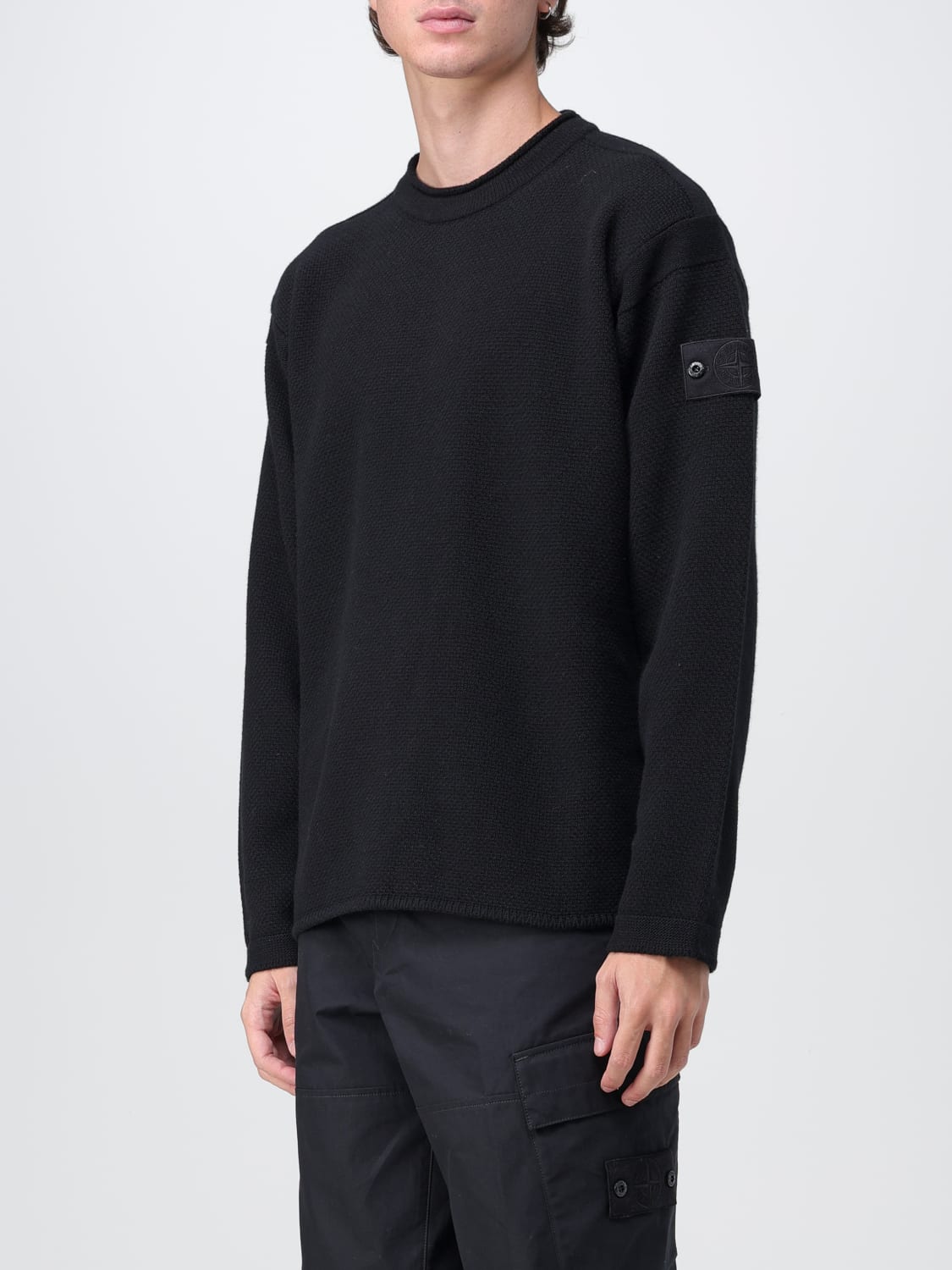 STONE ISLAND: sweater for man - Black | Stone Island sweater 562FA ...