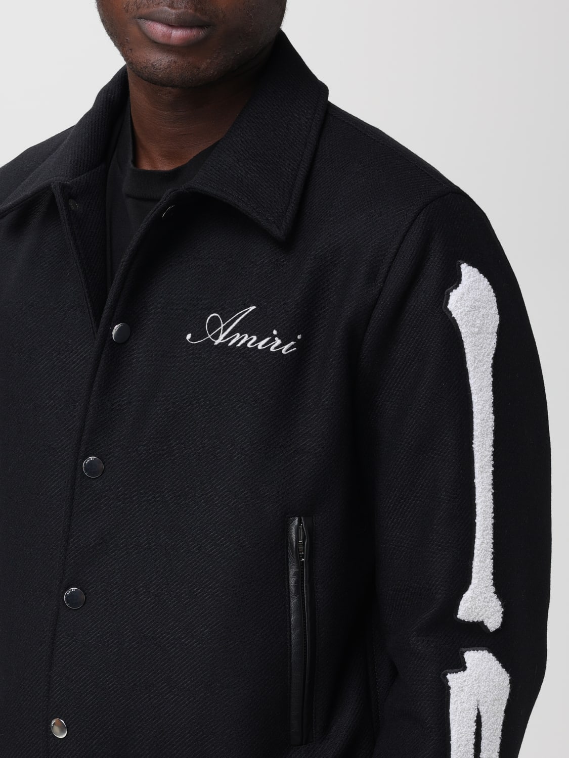 AMIRI: jacket for man - Black | Amiri jacket XMOS002 online at GIGLIO.COM