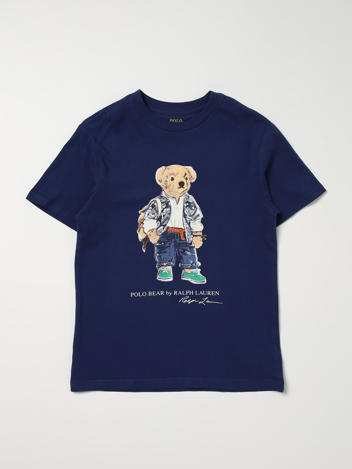 POLO RALPH LAUREN POLO BEAR BOY T-SHIRT Kid Blue