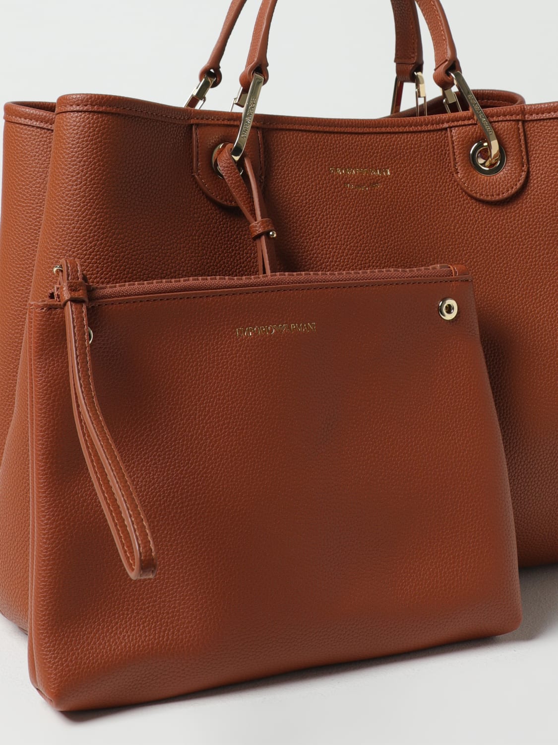 Emporio Armani Bag In Grained Synthetic Leather in Brown
