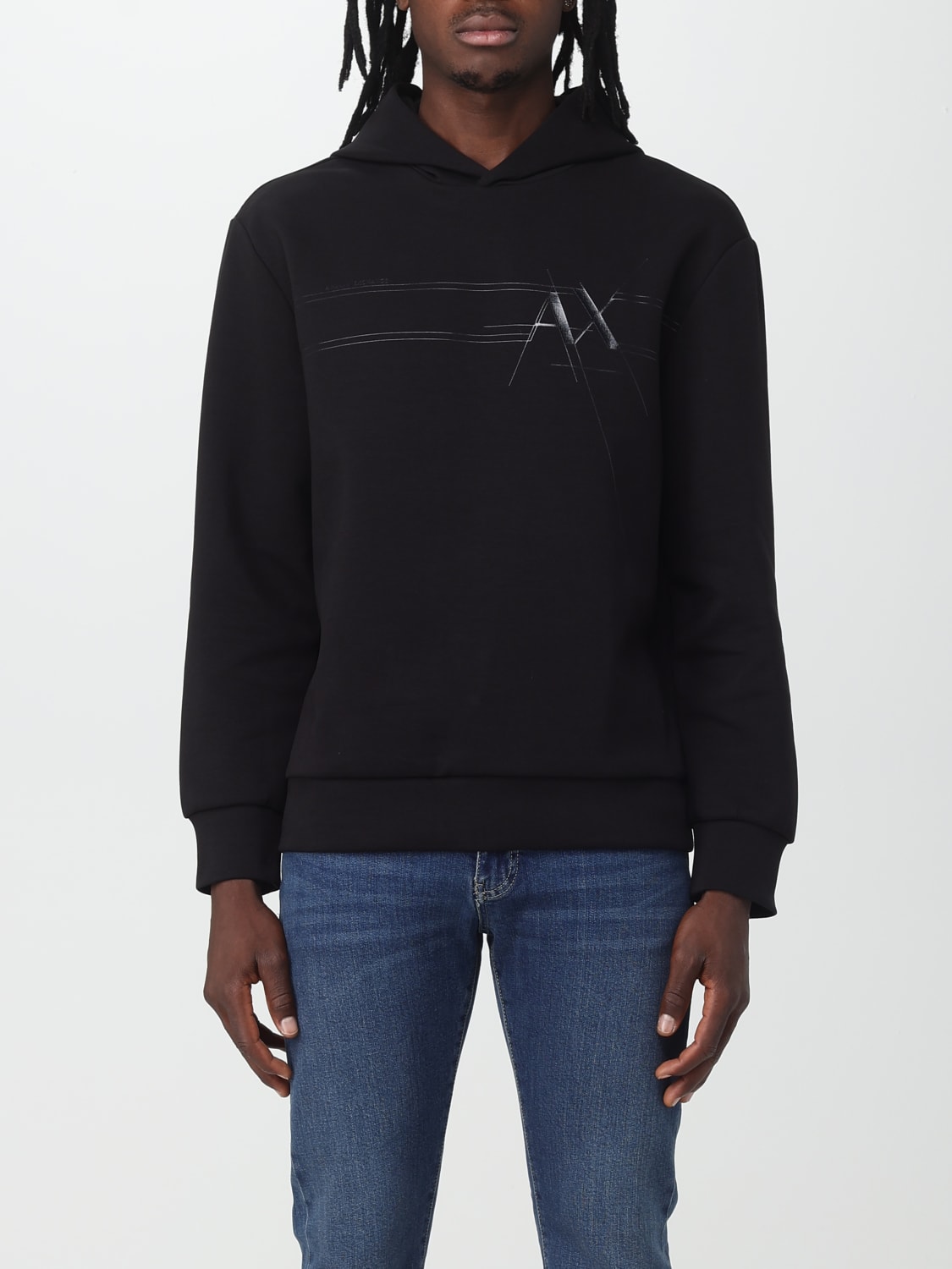 Armani Exchange Cotton, Polyester Hoodie - Size XS, Black