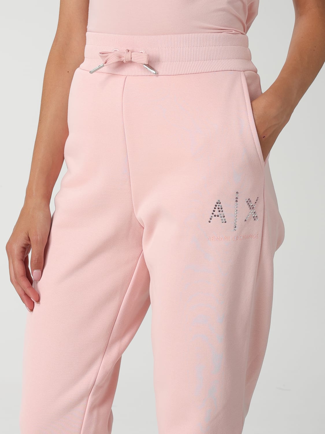 ARMANI EXCHANGE: pants for woman - Pink | Exchange 6RYP94YJEFZ online at GIGLIO.COM