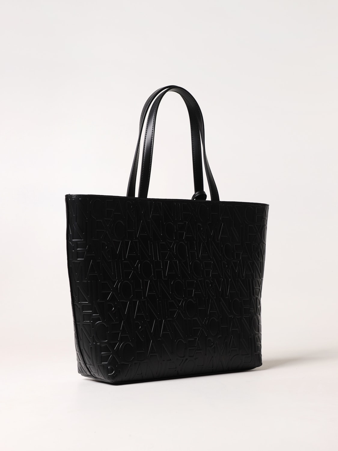Armani Exchange Women's Embossed Zip Top Tote Bag