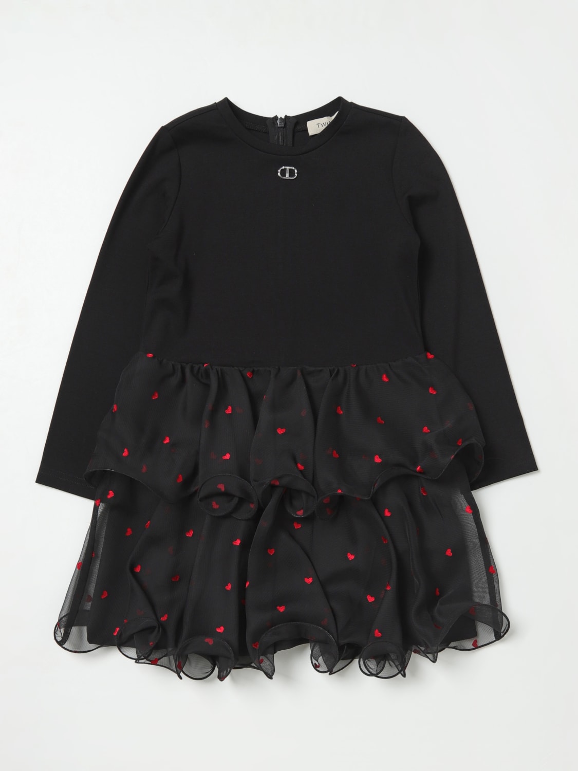 TWINSET: dress for girls - Black | Twinset dress 232GJ2460 online at ...