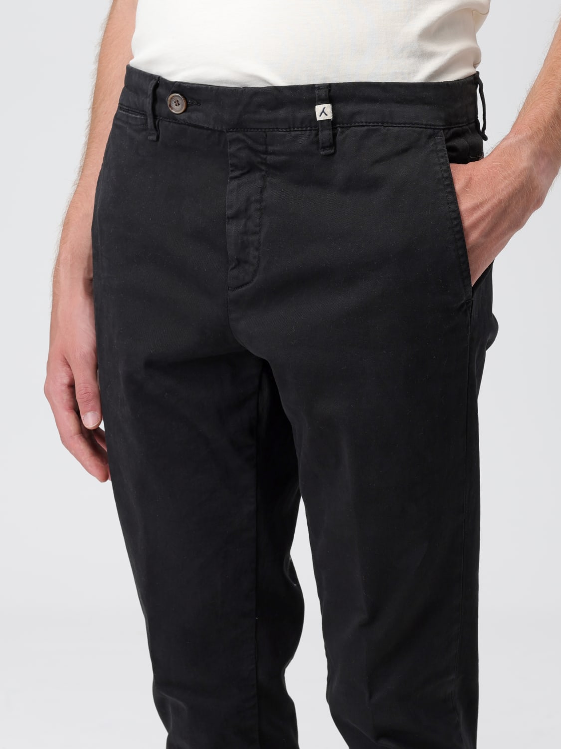 MYTHS: pants for man - Black | Myths pants 23WM29L05 online at GIGLIO.COM