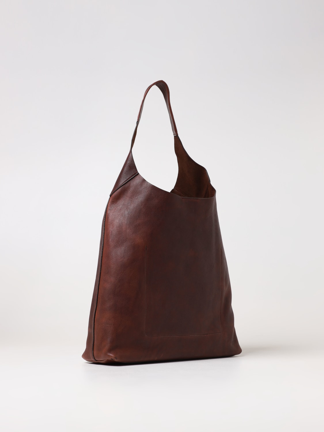 IL BISONTE: Le Laudi bag in aged leather - Coffee | Il Bisonte