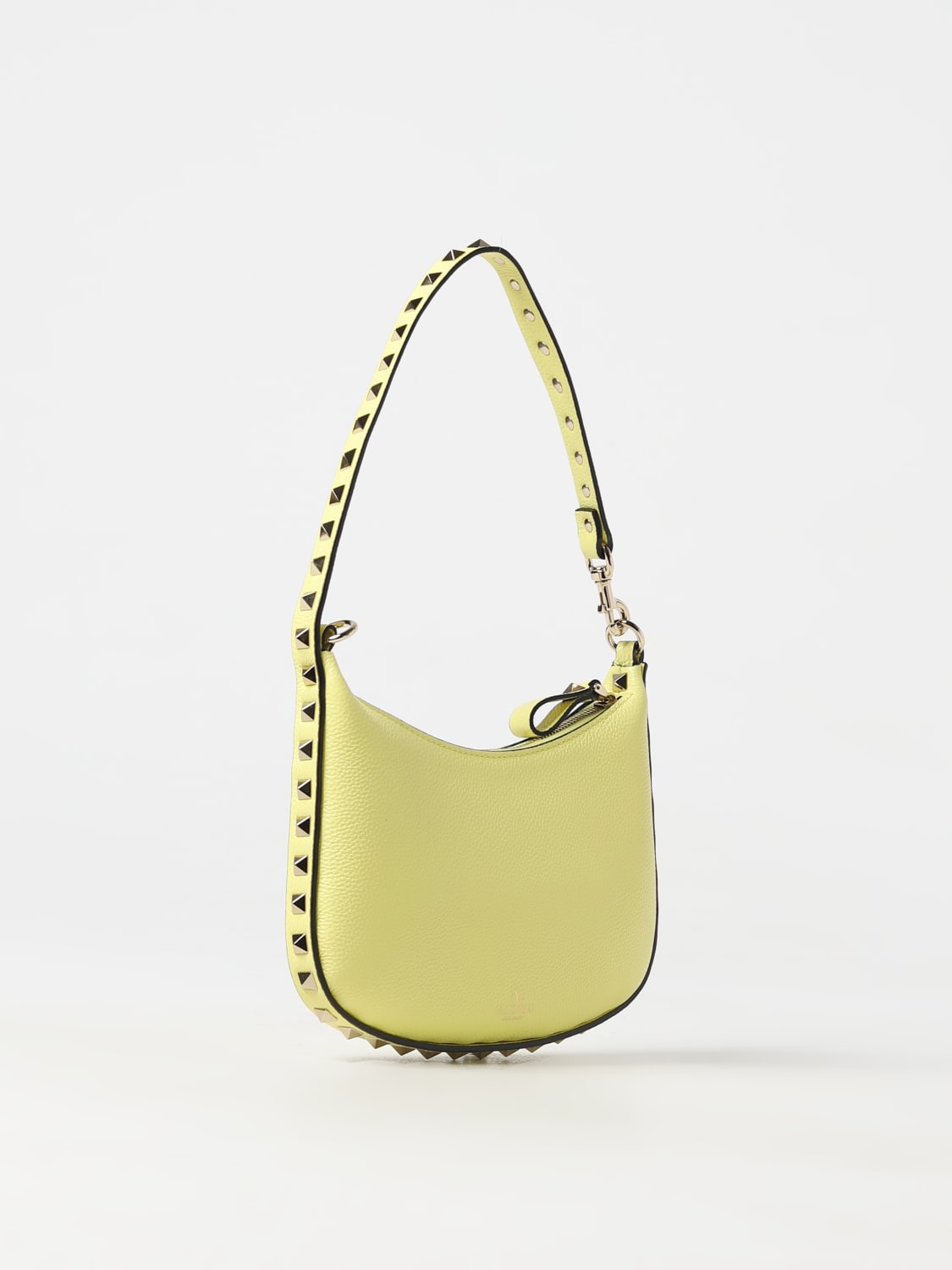 Rockstud Small Leather Crossbody Bag in Yellow - Valentino