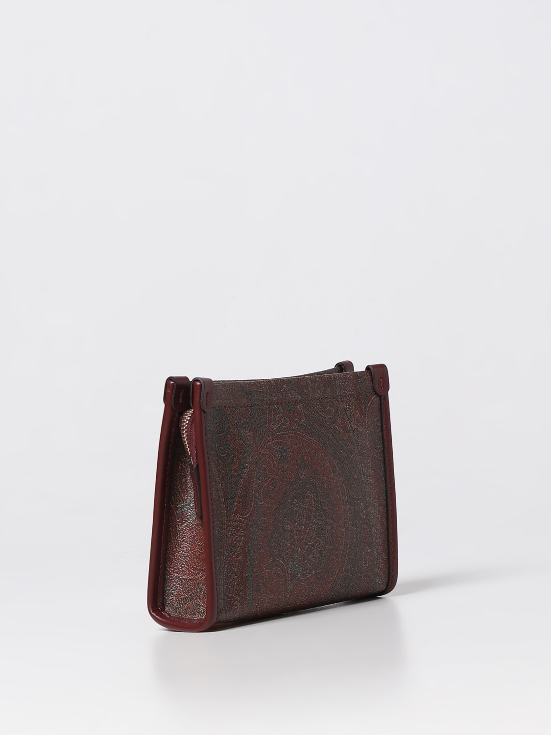 logo-detail zipped clutch bag, ETRO