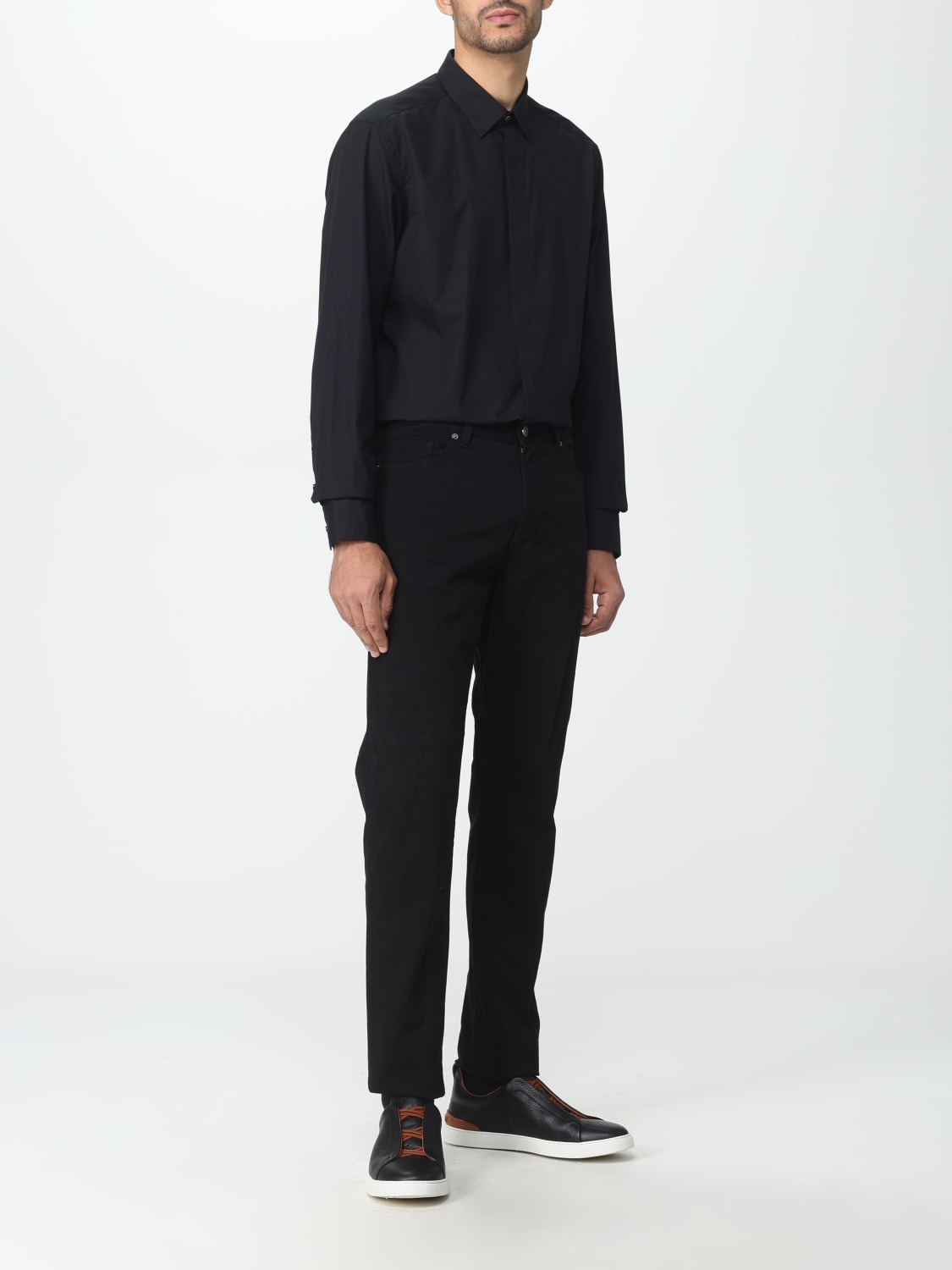 ZEGNA: pants for man - Black | Zegna pants CITYE8PZW online at GIGLIO.COM
