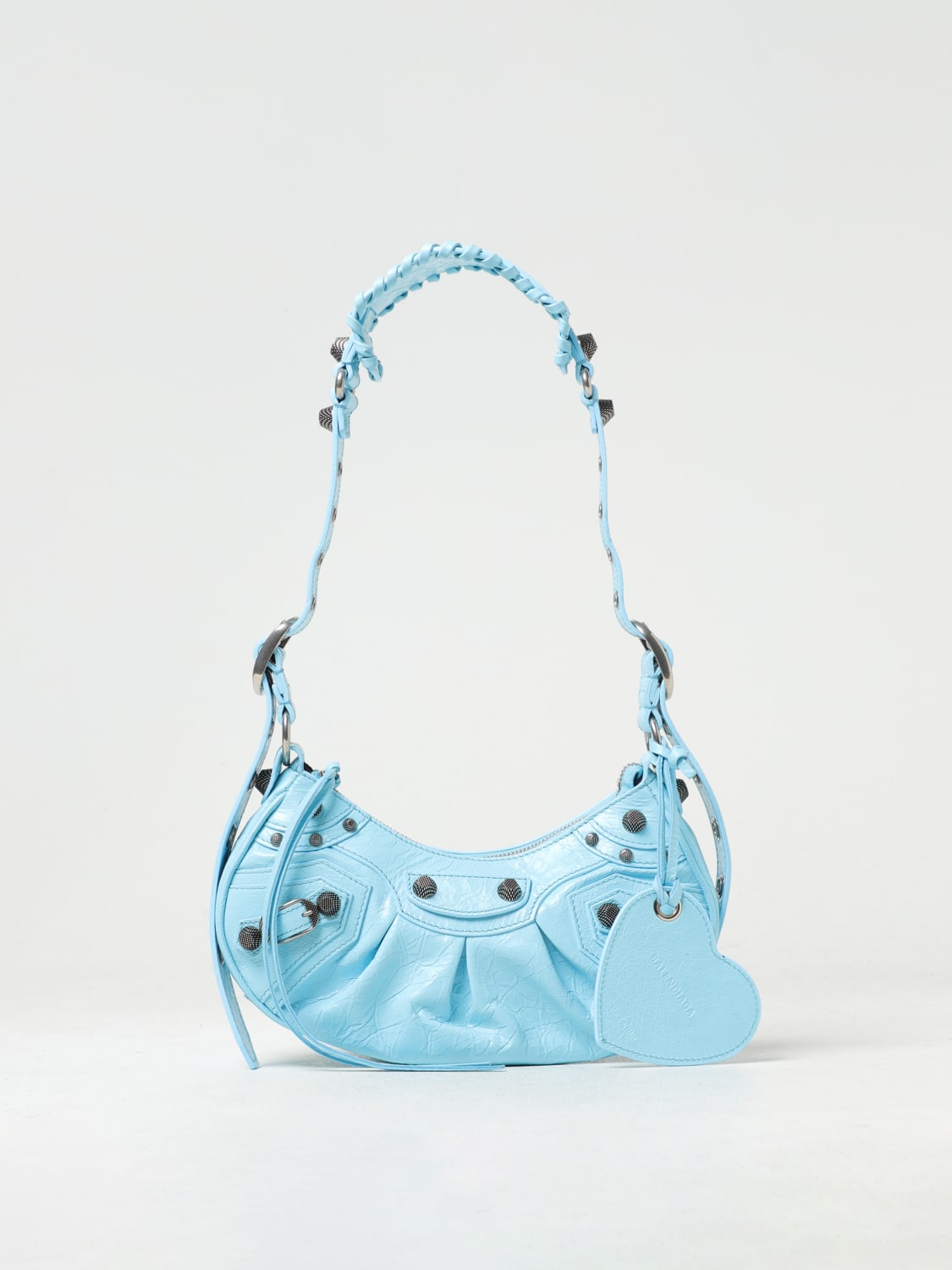 BALENCIAGA: Le Cagole bag in Arena leather - Sky Blue