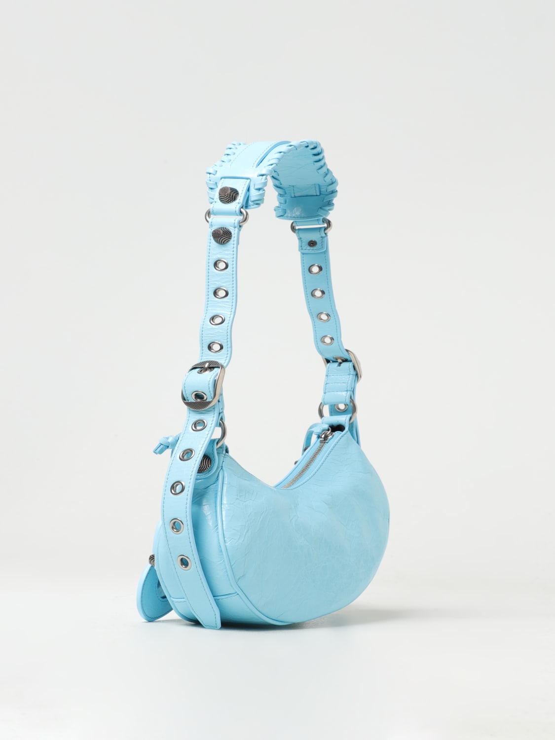 BALENCIAGA: Le Cagole bag in Arena leather - Sky Blue