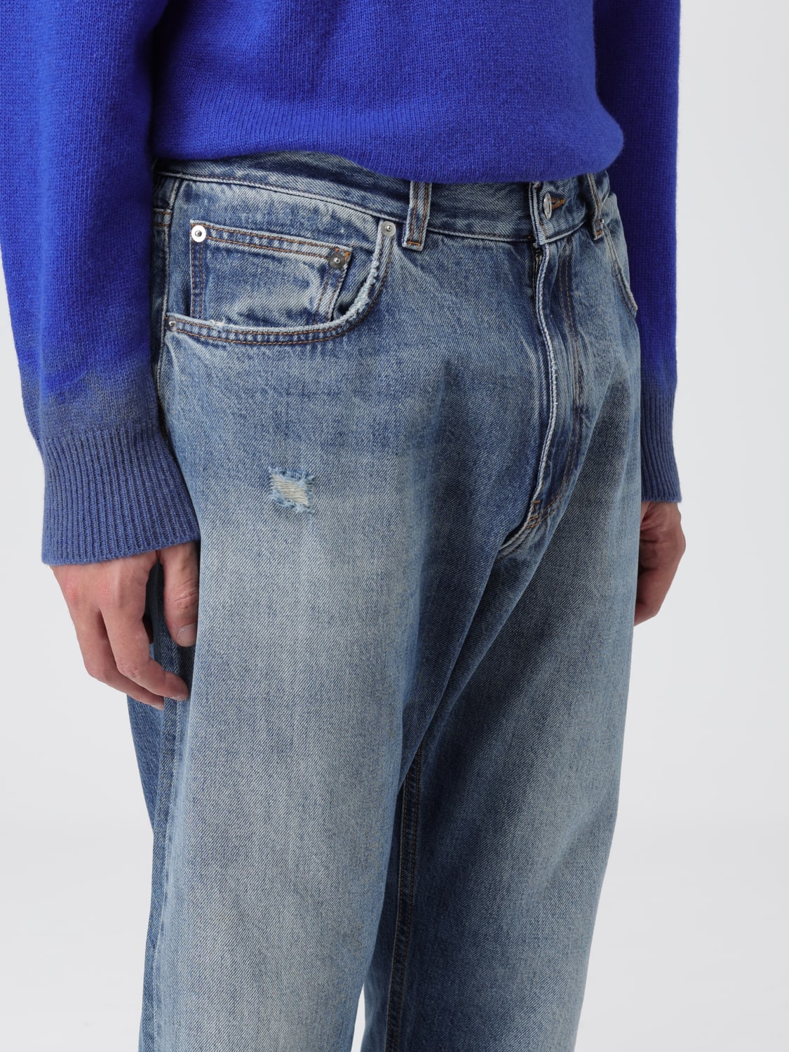 GRIFONI: jeans for man - Blue | Grifoni jeans GJ14200493B online at ...