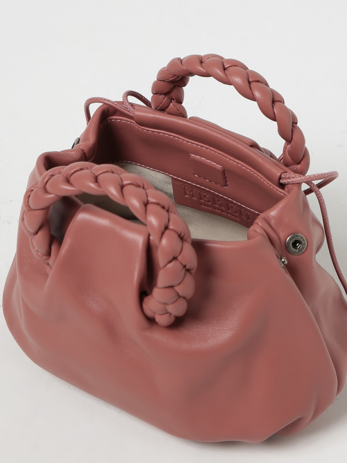 Hereu - Dusty Rose Leather Bombon Crossbody Bag