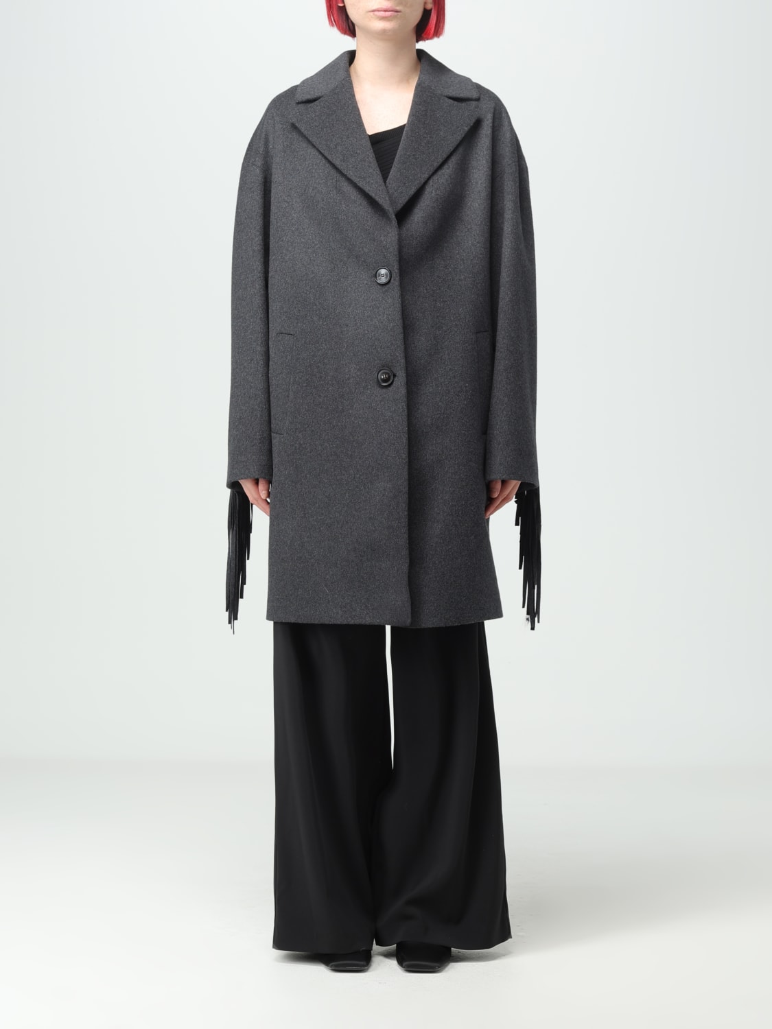 FEDERICA TOSI: coat for woman - Grey | Federica Tosi coat CP012 online ...