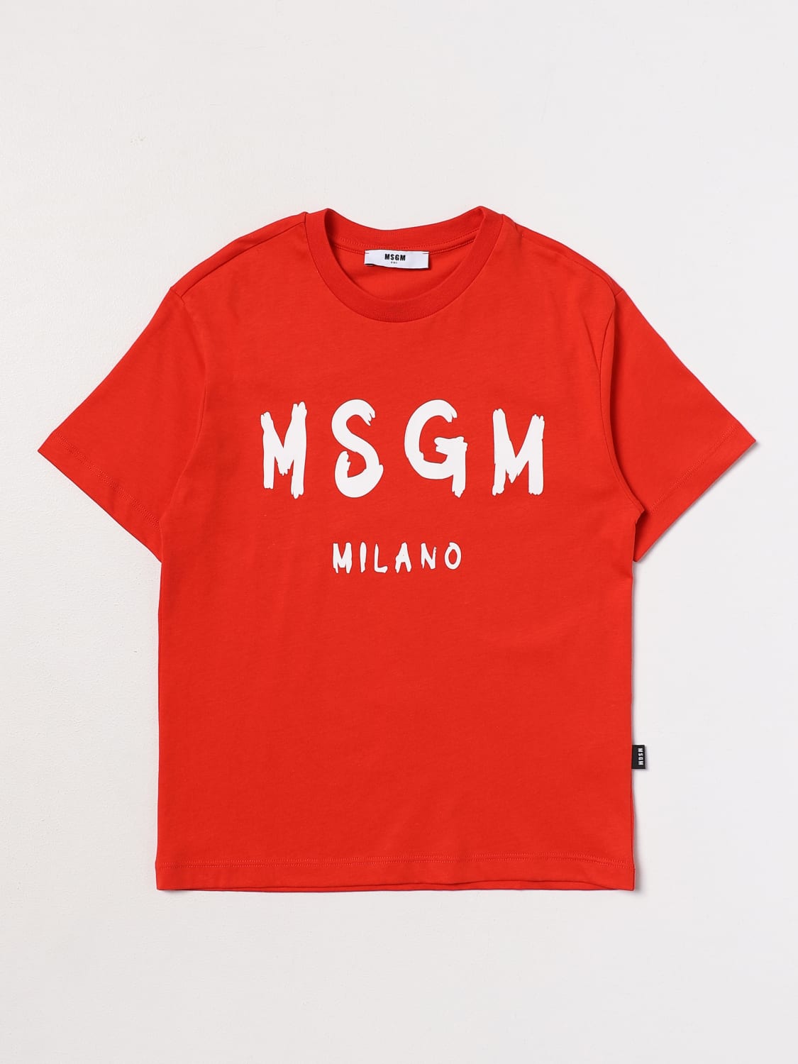 MSGM KIDS：Tシャツ 男の子 - レッド | GIGLIO.COMオンラインのMsgm ...