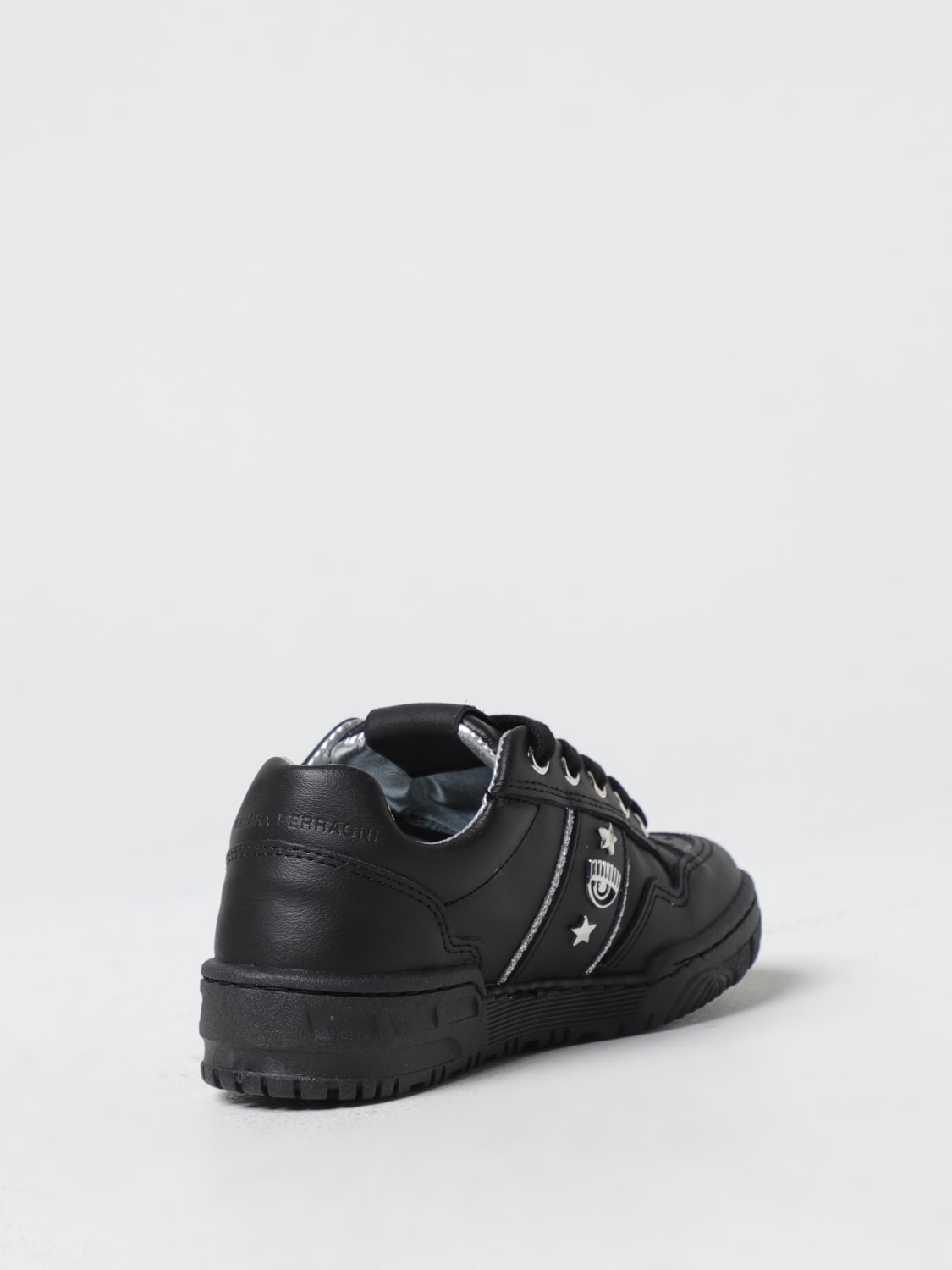 Chiara Ferragni - White and Black Leather Sneakers