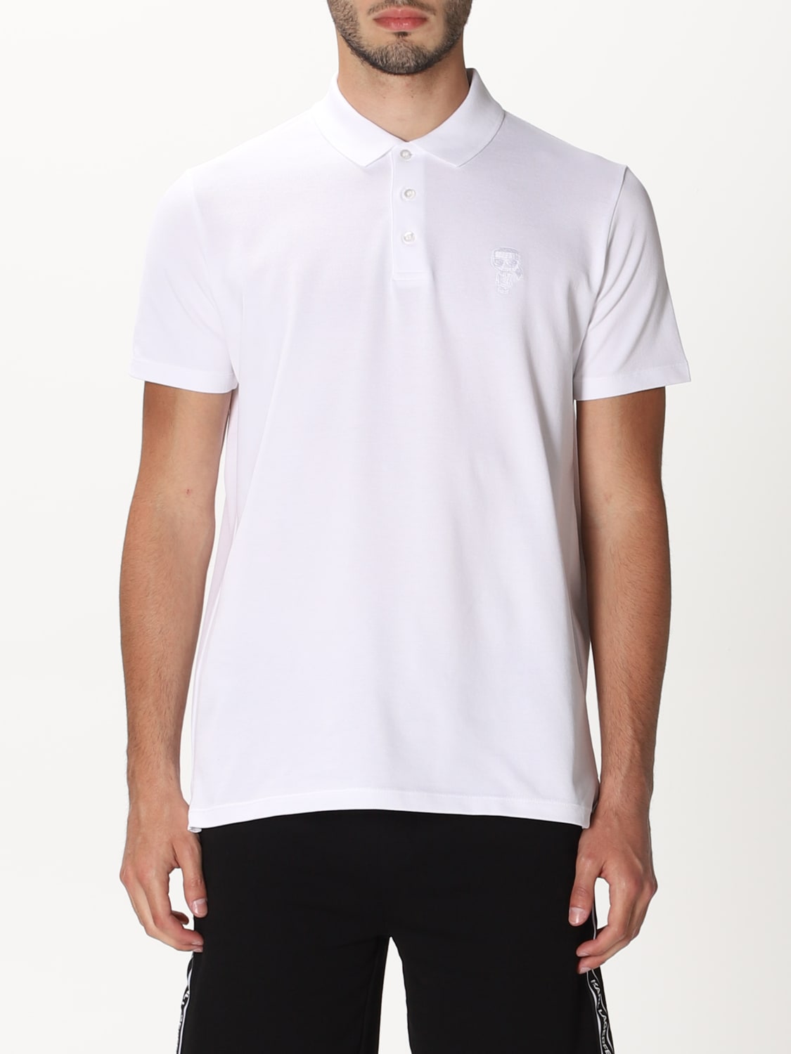 Karl Lagerfeld Outlet: polo shirt for man - White | Karl Lagerfeld polo ...