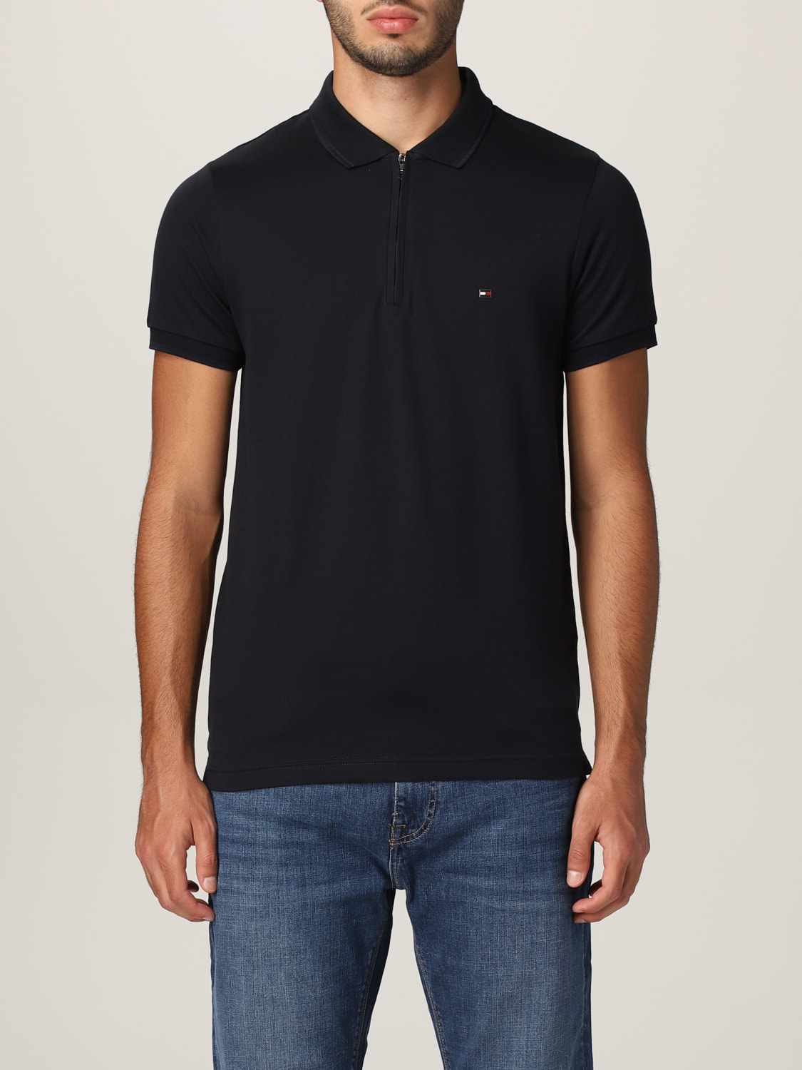 Outlet: polo shirt for man Blue | Tommy Hilfiger polo shirt MW0MW19090 online on GIGLIO.COM
