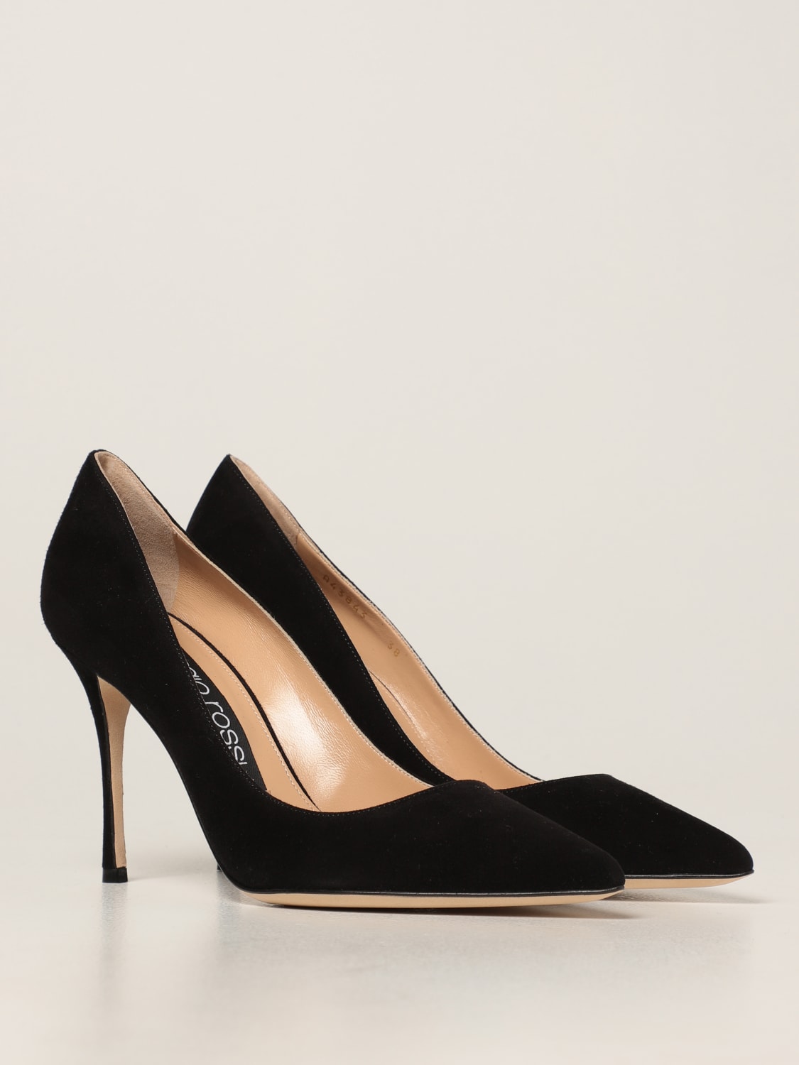 SERGIO ROSSI: Godiva suede pumps - Black | Sergio Rossi pumps