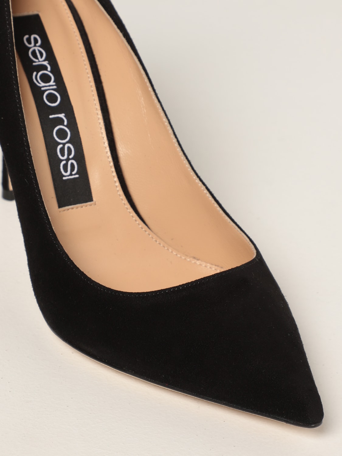 SERGIO ROSSI: Godiva suede pumps - Black | Sergio Rossi pumps