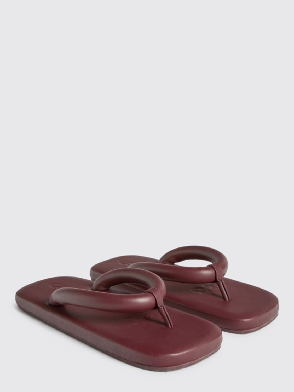 CAMPERLAB: Hastalavista leather sandals - Burgundy | Camperlab