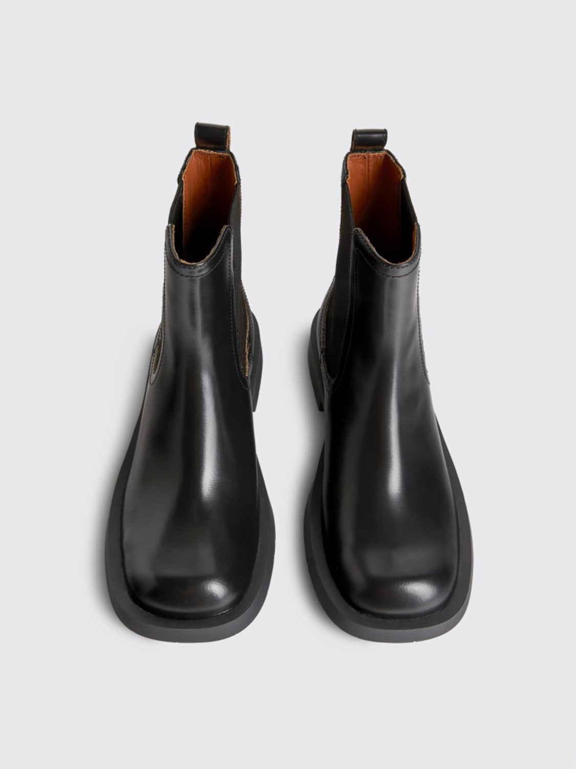 CAMPERLAB: Mil 1978 leather ankle boots - Black | Camperlab flat 