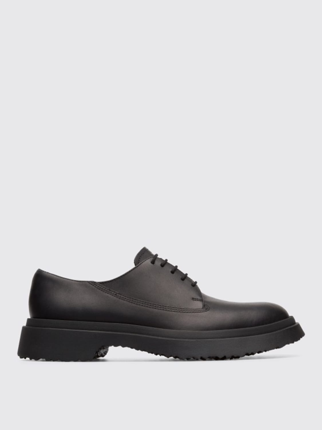 CAMPER: Walden lace-up shoe in full-grain calfskin - Black | Camper ...