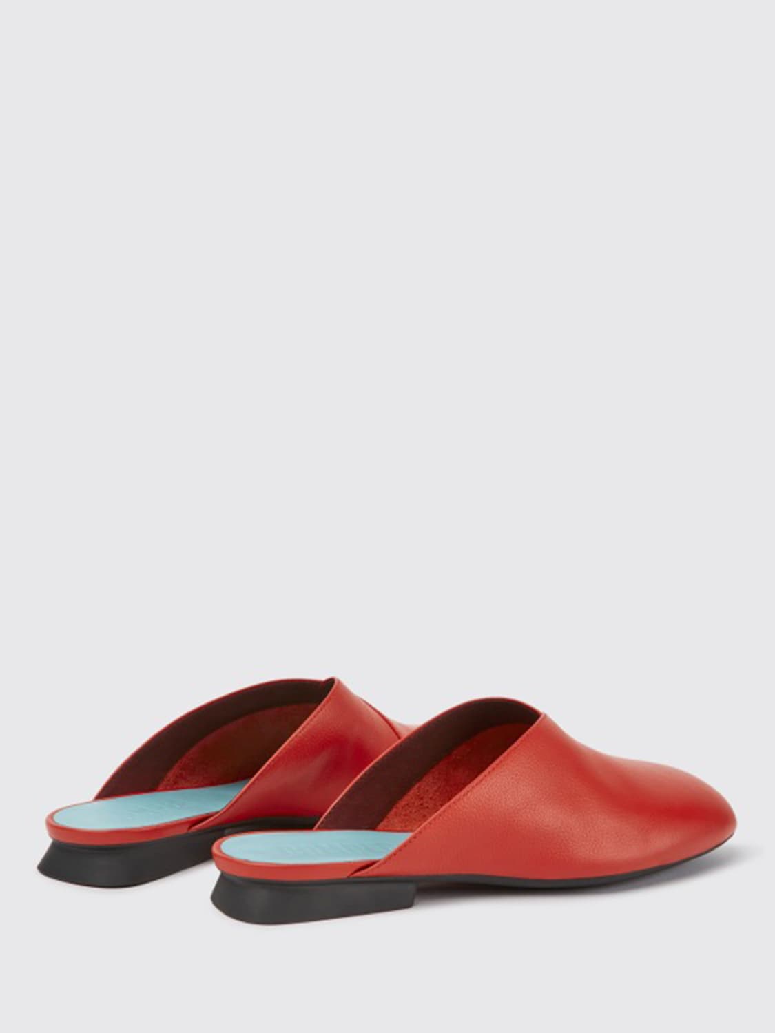CAMPER: Casi Myra sabots in calfskin - Red | Camper flat shoes K201305 ...