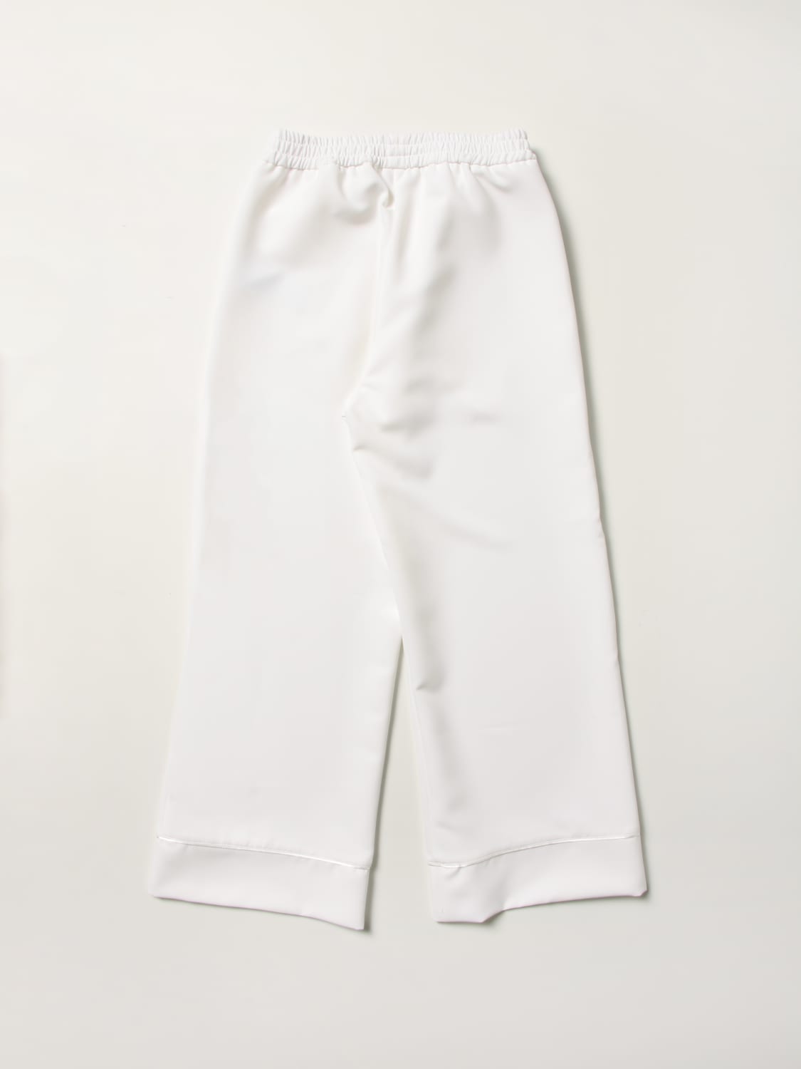 Pants Monnalisa: Monnalisa wide trousers with mini logo yellow cream 2