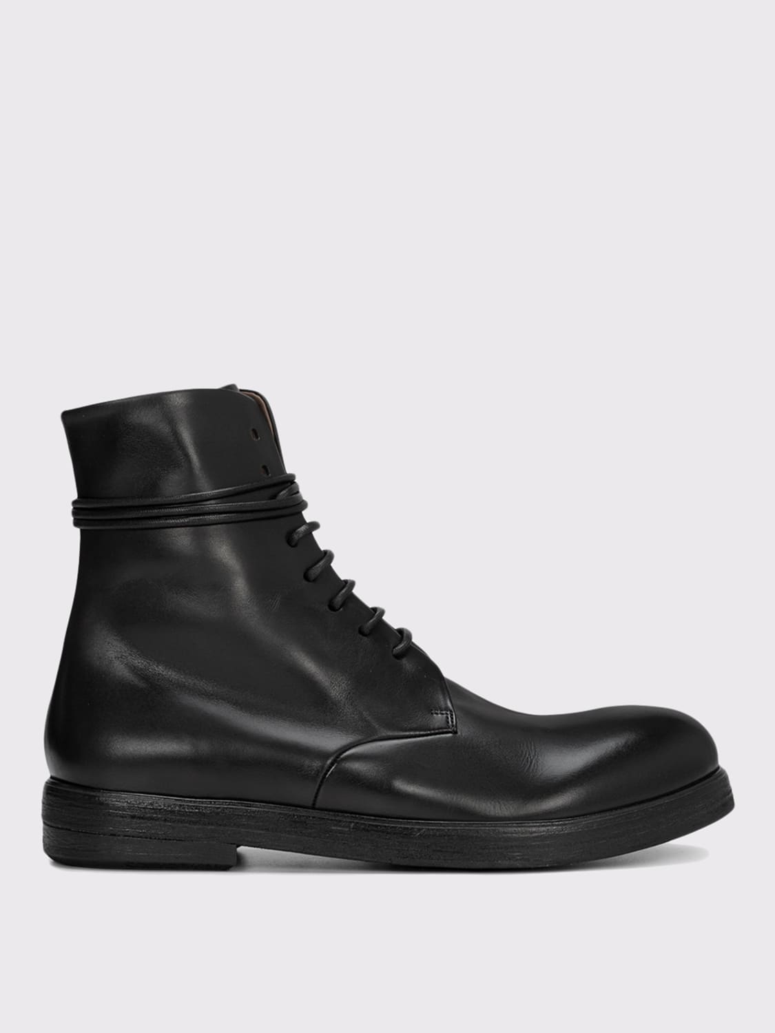 MARSÈLL: Zucca Wedge ankle boot in leather - Black | Marsèll boots ...