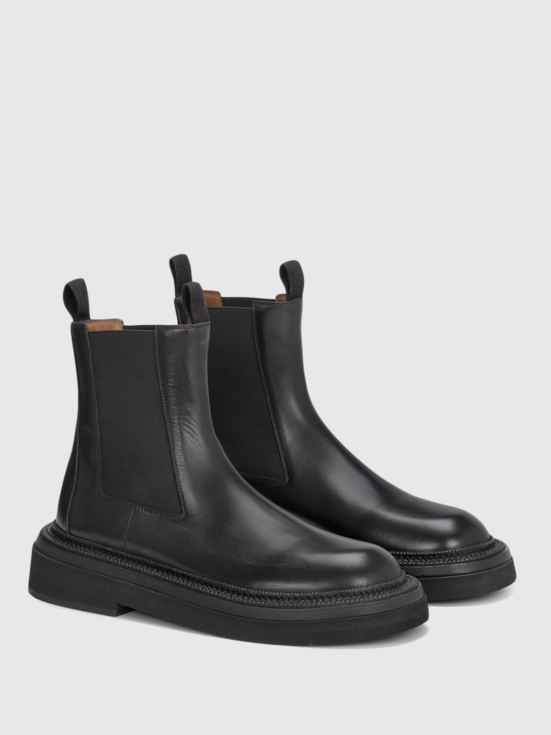 Marsèll Outlet: Pollicione leather ankle boot - Black | Marsèll boots ...